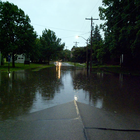 flooded road