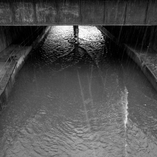 flooded road